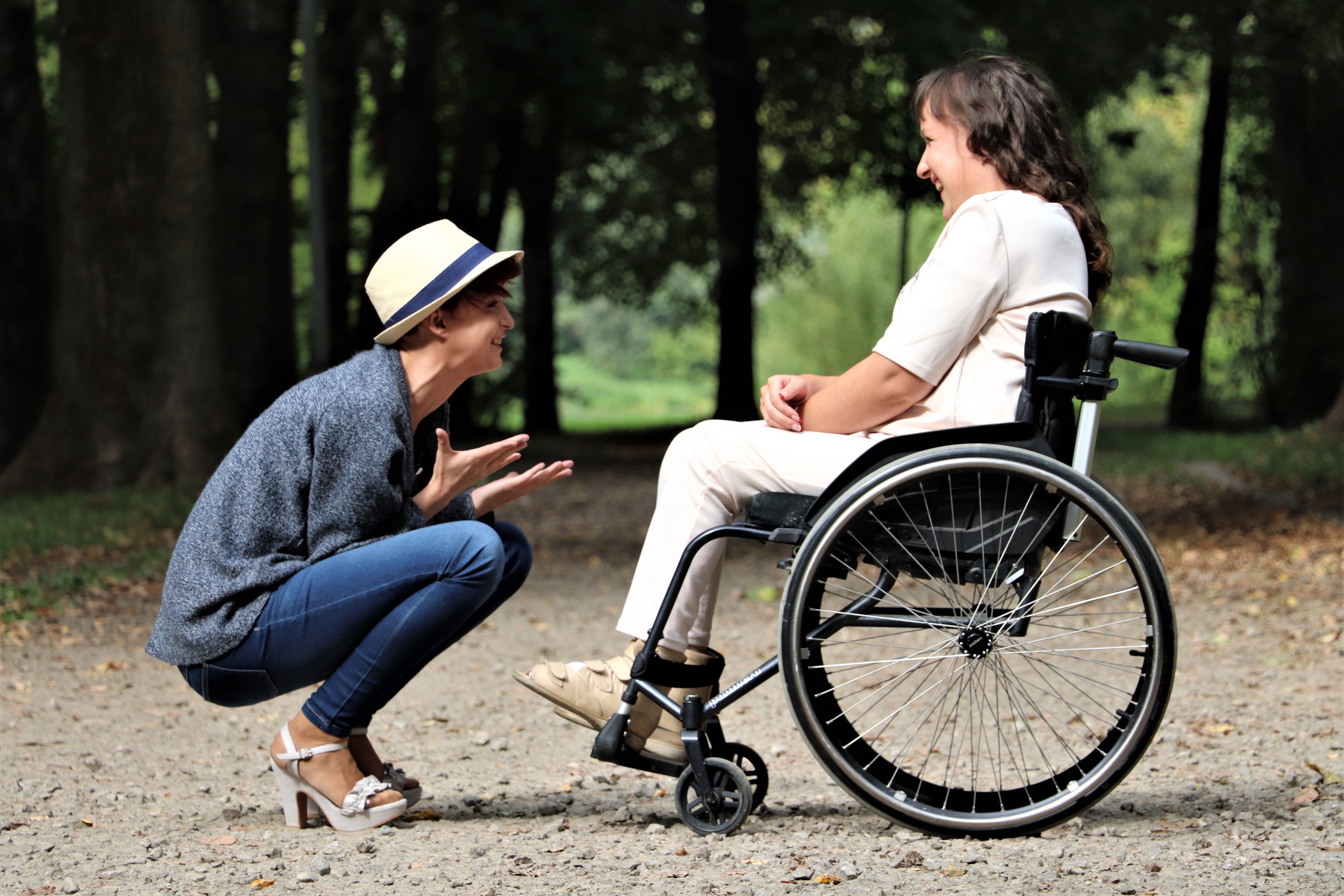 Caregiver and Wheelchair User